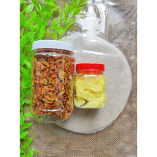 [PST] | Combo 250g bánh tráng phơi sương tròn + 200g muối tôm hành phi + 100g bơ | Bến Ăn Vặt