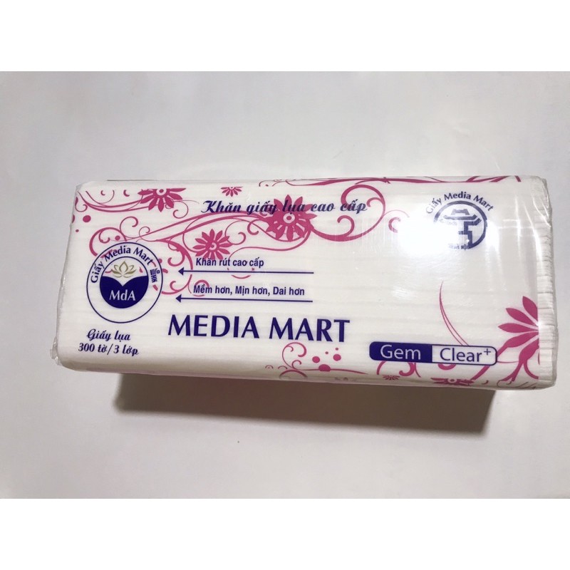Khăn giấy rút mediamart, khăn giấy mềm mịn