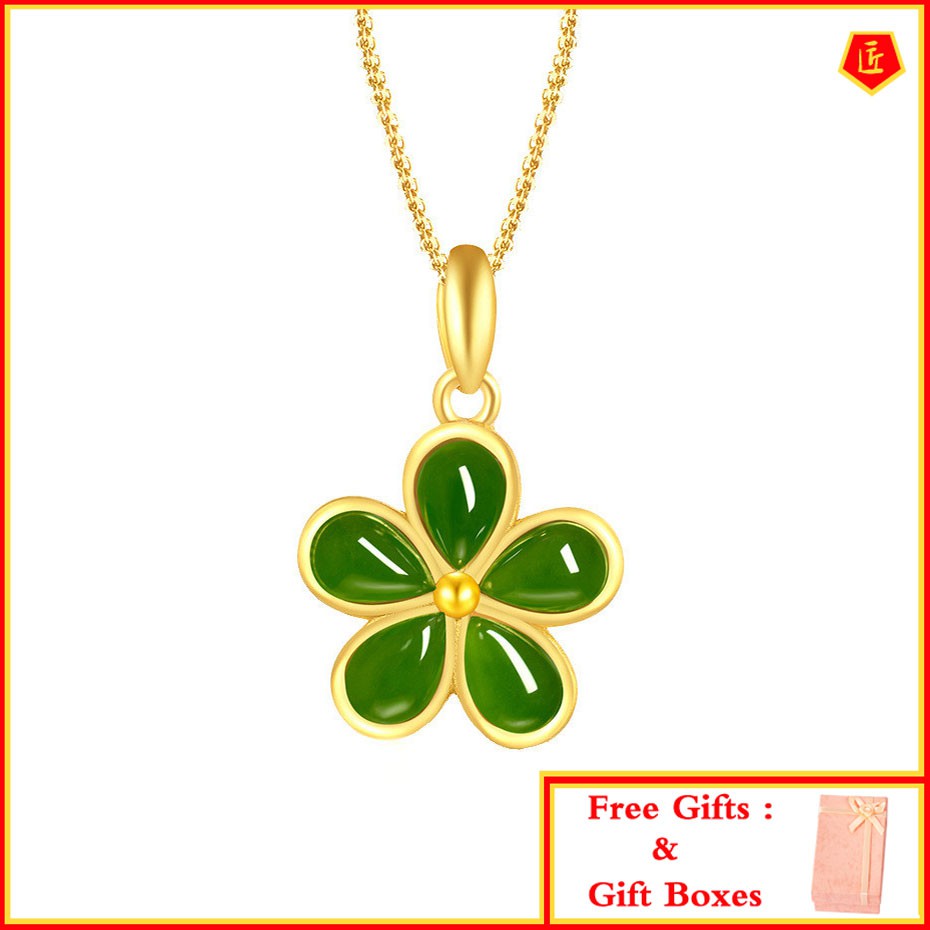 CLOVER (Hàng Có Sẵn) vòng cổ Mặt Hình Cỏ Bốn Lá Đính Đá