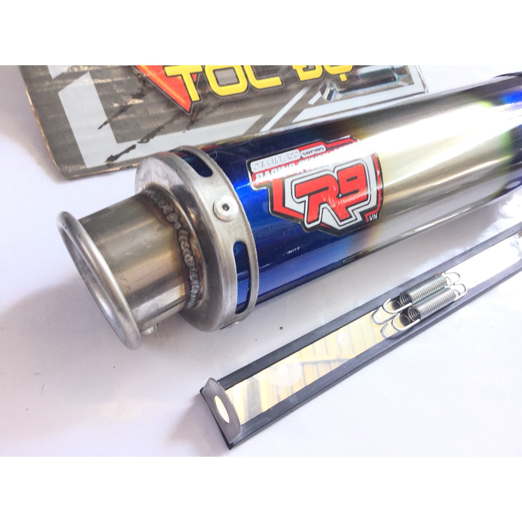 Pô r9 full cổ bầu hơi inox tfx, fz, cbr, r15