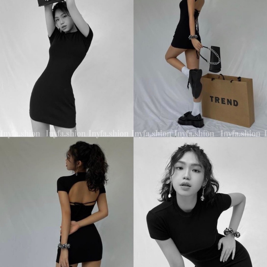 Váy body tăm hở lưng nhà Inyfa