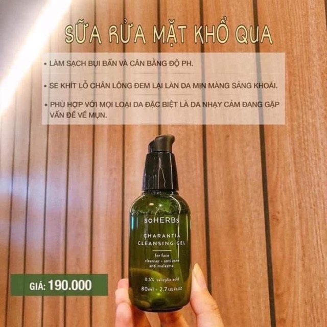 Sữa rửa mặt khổ qua soherbs