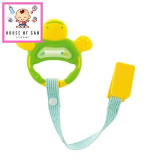 Gặm nướu xúc xắc tròn có dây đeo màu xanh richell