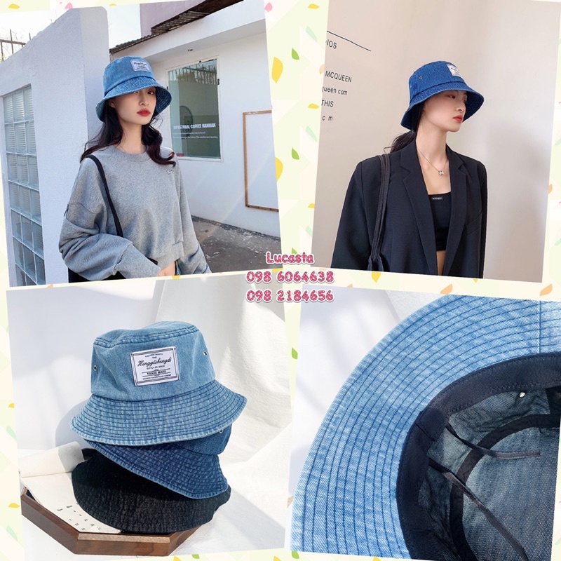 [257] Mũ Denim mùa hè chất liệu vải bò phong cách Hàn Quốc - hot trend 2022