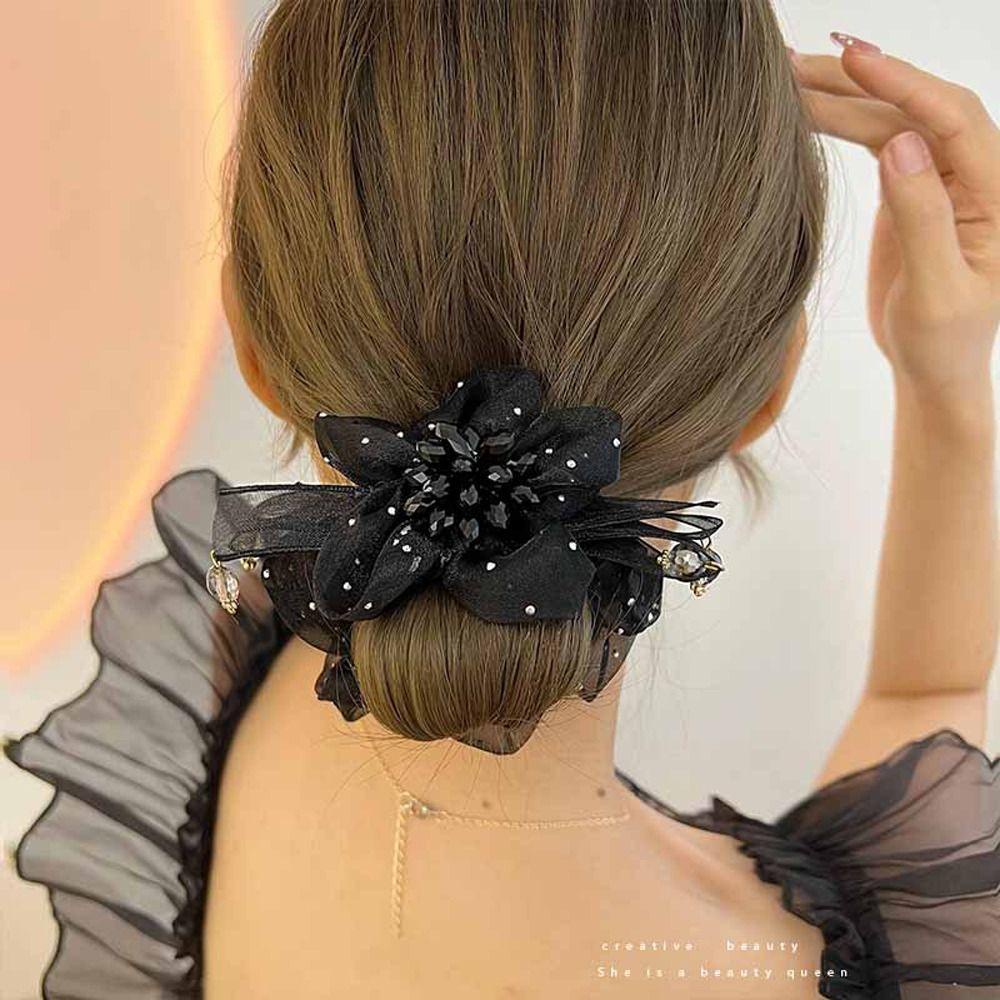 Dây Cột Tóc Phối Ren Phong Cách Hàn Quốc Cho Nữ