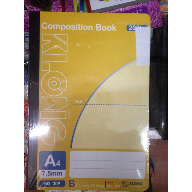 [sỉ ib] Sổ Composition A4 200 trang KLong