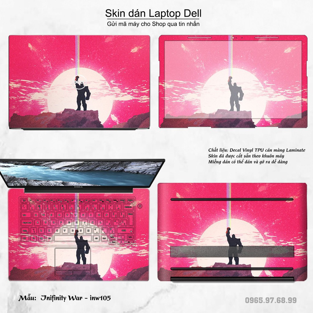 Skin dán Laptop Dell in hình Inifinity War (inbox mã máy cho Shop)