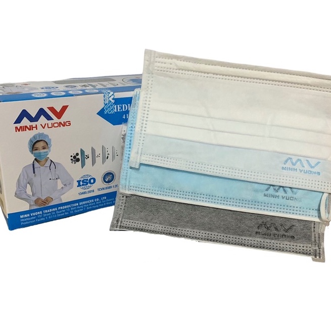 Khẩu trang y tế MINH VƯỢNG  kháng khuẩn - 4 lớp