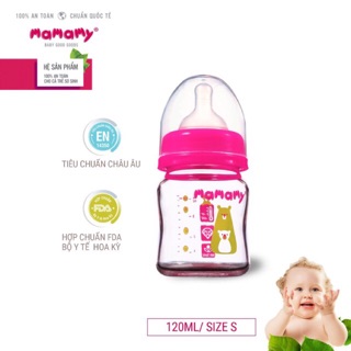 Bình thủy tinh cổ rộng Mamamy