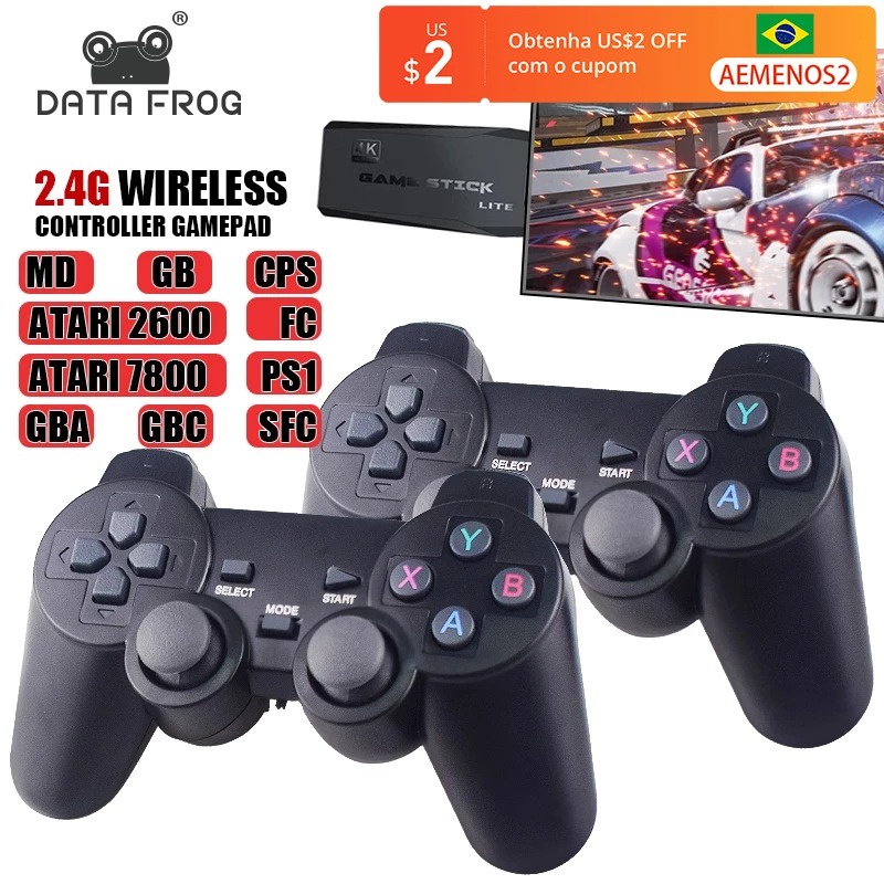 Máy Chơi Game Tích Hợp 10000 Trò Chơi Thẻ Nhớ 64gB Không Dây 2.4G Hỗ Trợ Game PS /CPS /SEGA/ 4 nút /HDMI TV 4K