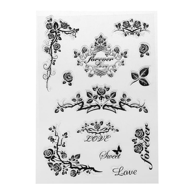 Con Dấu Silicone Trong Suốt In Nổi Hình Chữ Cái Và Số Dùng Trang Trí Album Ảnh DIY