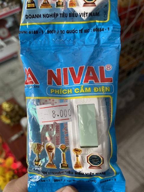 Công tắc ngang dạ quang, công tắc treo quả nhót, phích cắm điện NIVAL  - hàng chính hãng, có sẵn tại cửa hàng