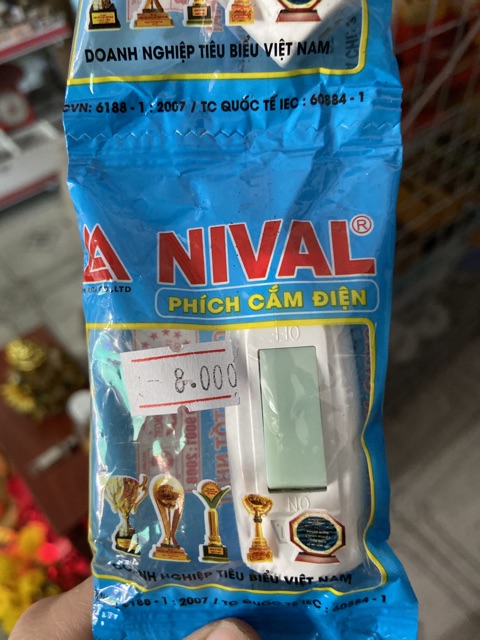 Công tắc ngang dạ quang, công tắc treo quả nhót, phích cắm điện NIVAL (loại tốt) - hàng chính hãng, có sẵn tại cửa hàng