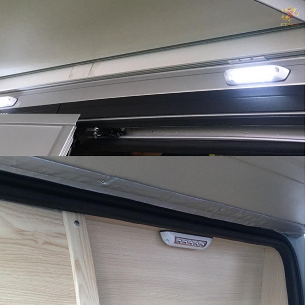 ET Vislone 12V RV LED Awning Porch Light Waterproof Motorhome Caravan Interior Wall Lamps Light Bar RV Van Camper