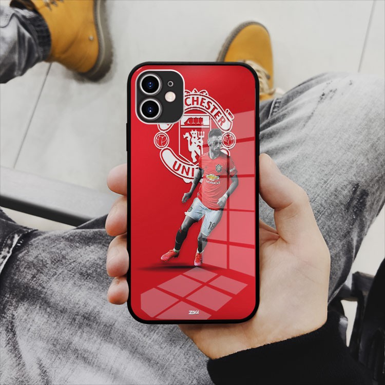 Ốp lưng kính cường lực iphone Bruno Fenandes Manu Manchester cool ngầu kính cường lực OK-FOO20010106