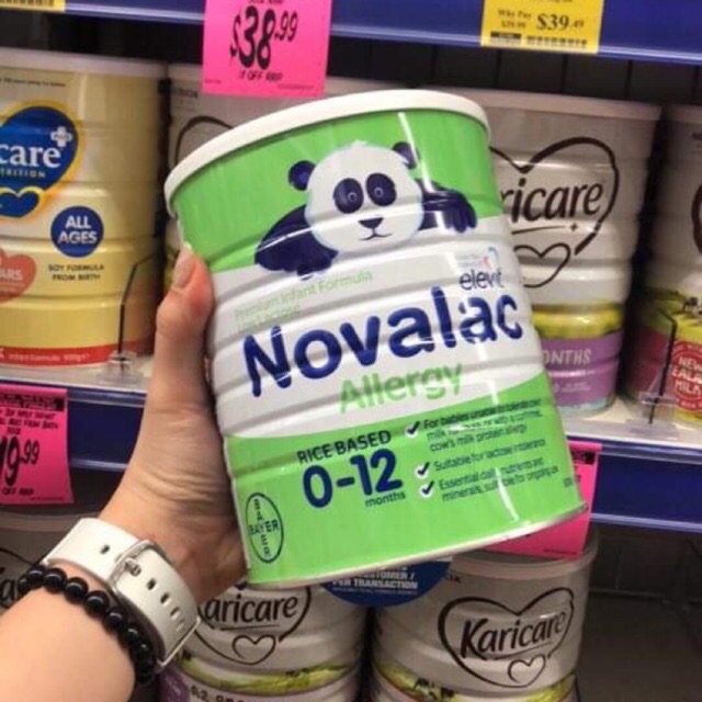Sữa bột novalac allergy của úc 800gr
