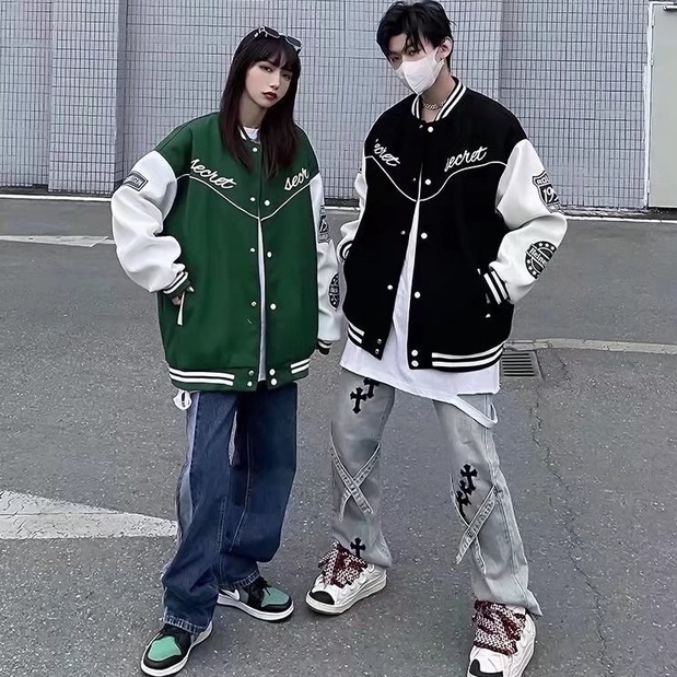 Áo khoác bóng chày nam mới áo Khoác Bomber thời trang nam Hàn Quốc cho nam vintage bigsize áo dài tay unisex top