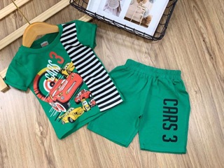 Bộ thun cotton bé trai size 6-23kg