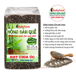 Hạt Chia Úc Hữu Cơ SallyFood Nhập Khẩu 500g 1kg Hàng Loại 1 Ăn Kiêng Giảm Cân Organic Eatclean Healthy – Nông Sản Quê