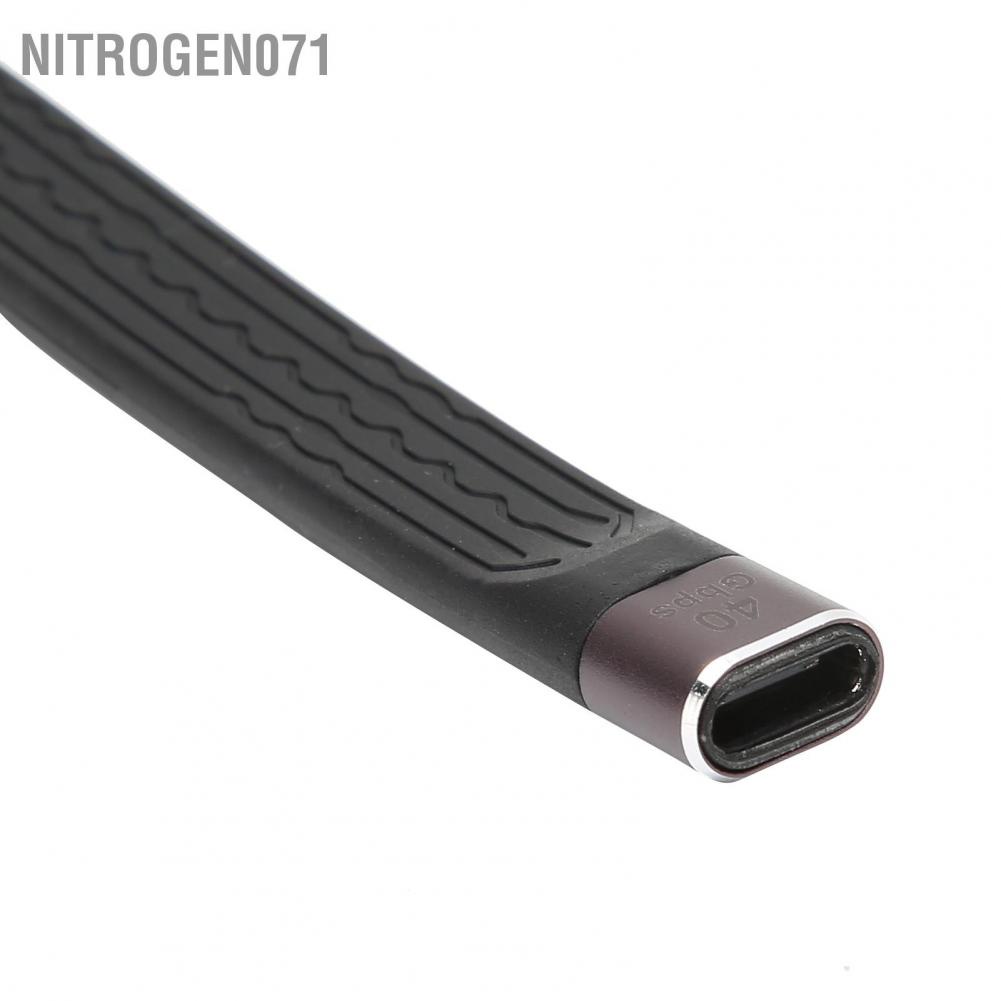 Nitrogen071 Cáp USB C ngắn 40Gbps Hai đầu FPC Loại bền Nam sang Nữ PD 100W Dây sạc nhanh