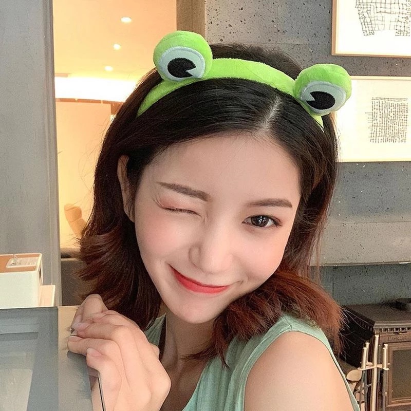 Băng Đô Cài Tóc Hình Chú Ếch Dễ Thương Phong Cách Hàn Quốc