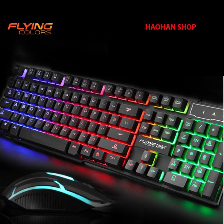 Bàn Phím Giả Cơ K8 - K3612 - Combo phím chuột giả cơ gaming có led siêu bền - phím nảy