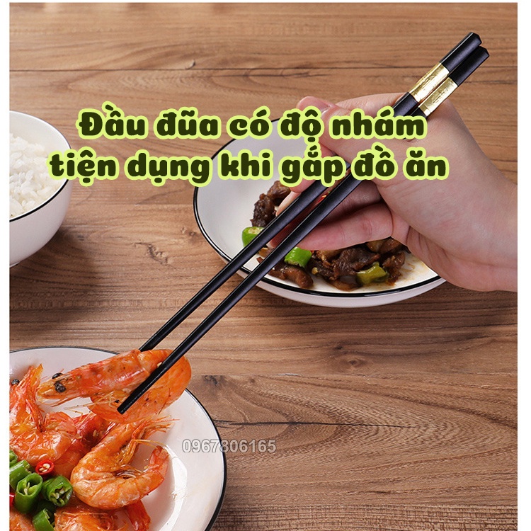 Bộ 10 Đôi Đũa Mạ Vàng Cao Cấp Siêu Đẹp, Siêu Bền