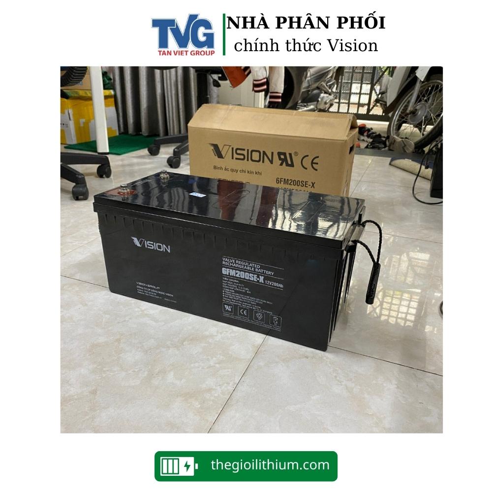 Ắc quy AGM kín khí Vision 12V, 200Ah 6FM200SE-X