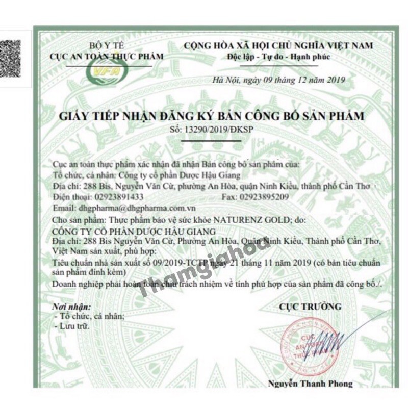 Naturenz Gold - Viên uống giải độc, bảo vệ gan, tăng cường chức năng gan (Dược Hậu Giang - DHG Pharma)