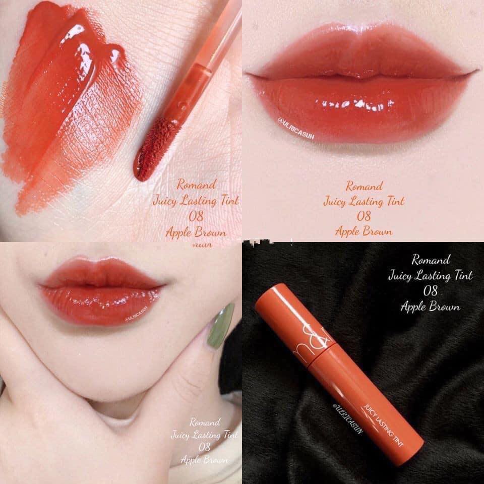 SON ROMAND JUICY LASTING TINT Màu 08 Cam Đất Apple Brown | WebRaoVat - webraovat.net.vn