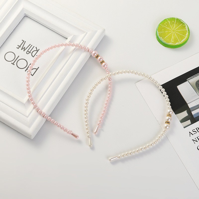 Băng Đô Cài Tóc Đính Ngọc Trai Đáng Yêu Dành Cho Bé Gái