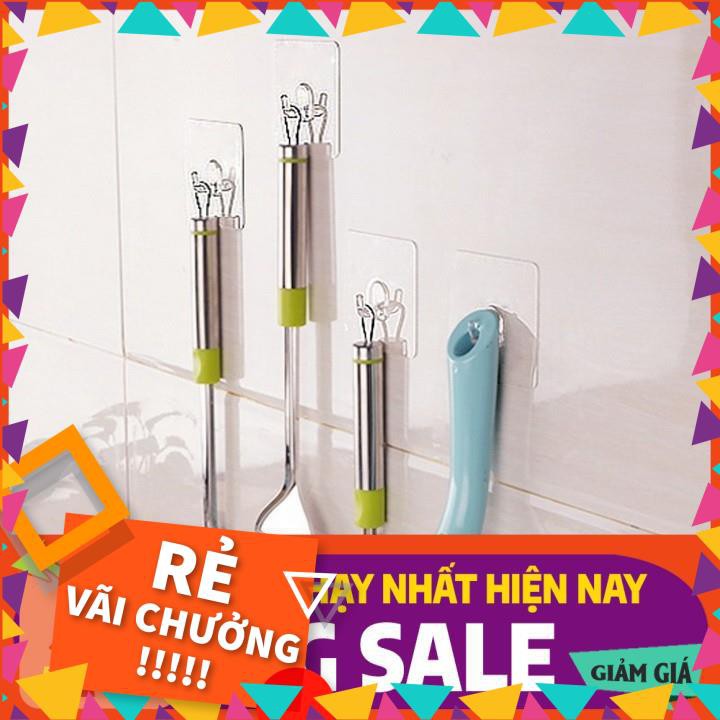 [BÁN CHẠY]  COMBO 10 Móc dán tường trong suốt treo đồ, quần áo chịu lực chắc chắn, kinh tế.