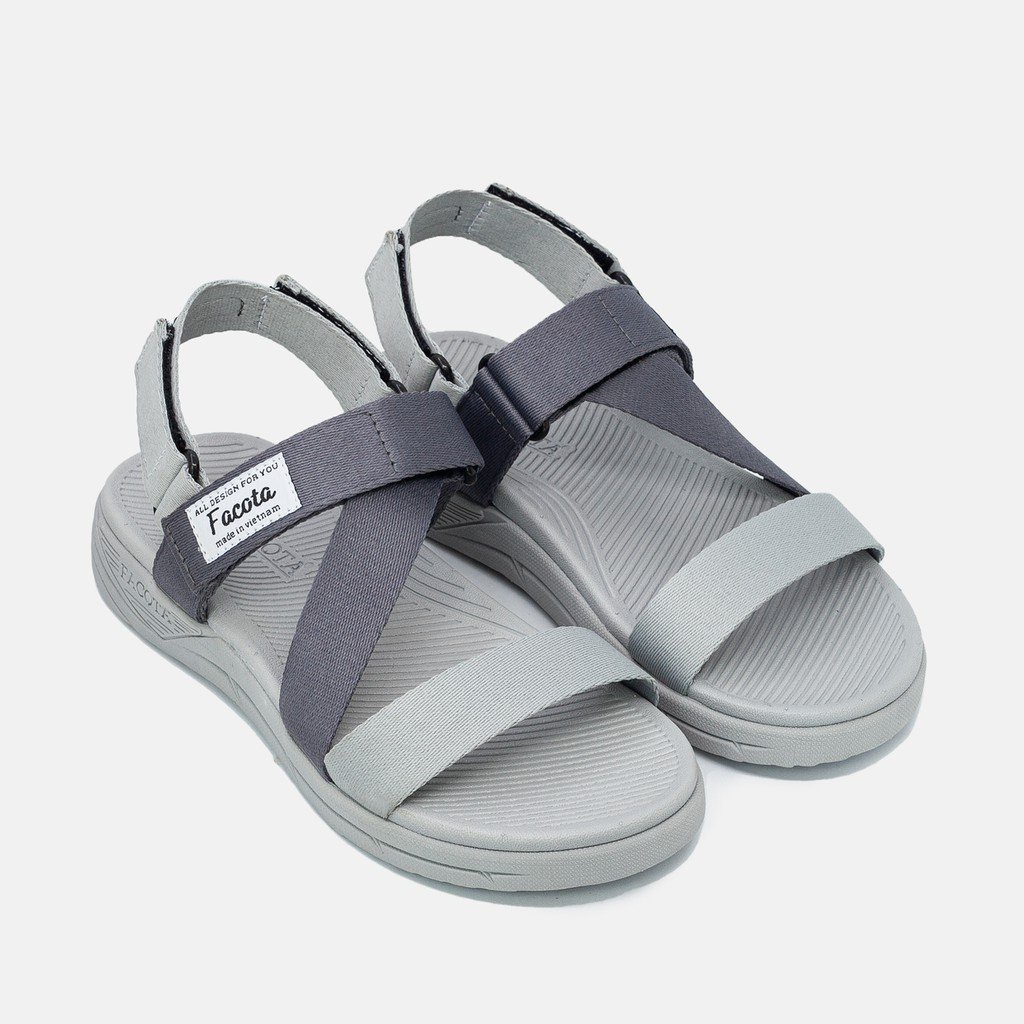 FACOTA | giày dép sandal nam, nữ xám phối mang đi chơi đi học NN09