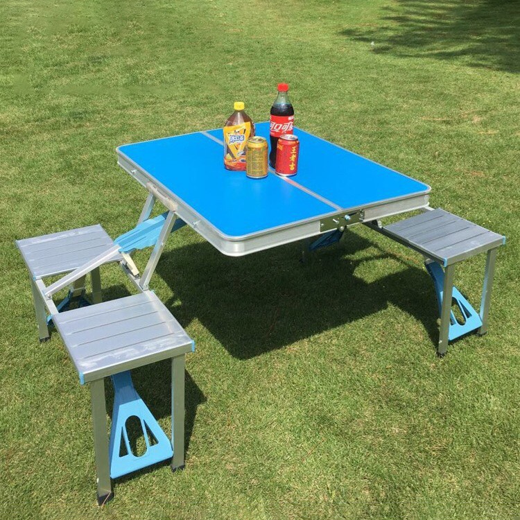 BỘ BÀN GHẾ GẤP GỌN DÃ NGOẠI THÔNG MINH, BÀN GẤP GỌN DU LỊCH, PICNIC, CẮM TRẠI NGOÀI TRỜI, BÀN XẾP NHÔM SIÊU NHẸ VT