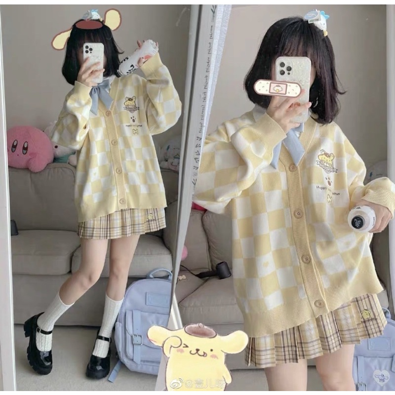 ÁO KHOÁC CARDIGAN IN HÌNH SANRIO SIÊU XINH