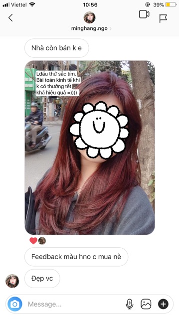 Thuốc nhuộm màu đỏ ánh tím kèm trợ dưỡng găng tay | BigBuy360 - bigbuy360.vn