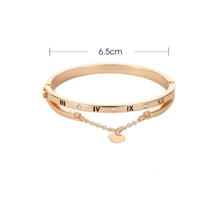 Vòng tay Titanium thời trang nữ chữ số La Mã cực xinh - LT111
