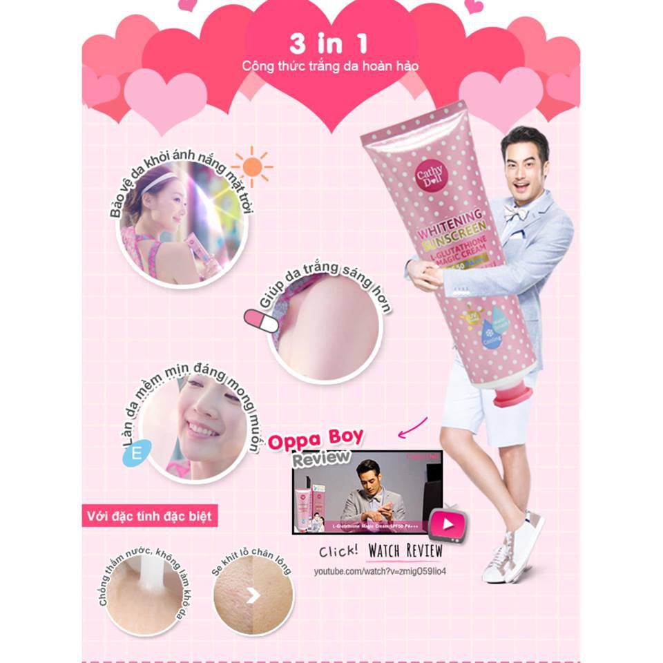 Kem Chống Nắng Cathy Doll Magic Cream SPF 50 PA+++