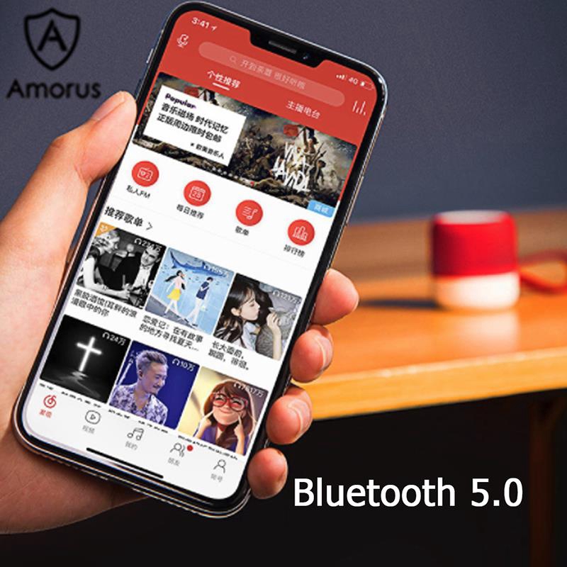 Loa Siêu Trầm Không Dây Amorus Bluetooth M13 TWS Mini Thông Minh Cho Hoạt Động Ngoài Trời