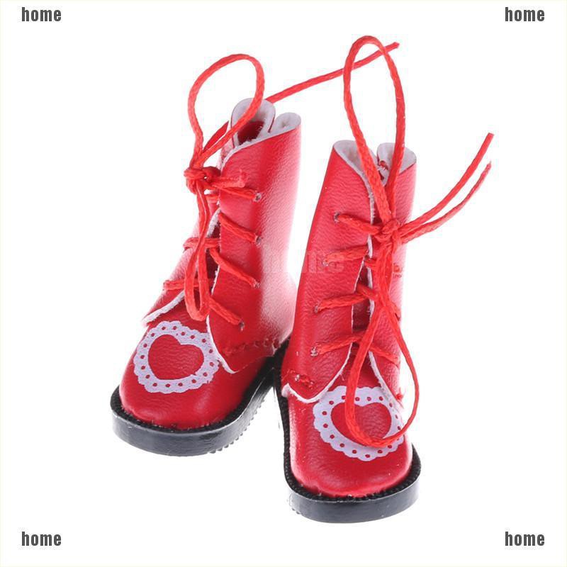 Giày Bốt Da PU Sành Điệu Cho Búp Bê BJD 1 / 6 Blythe Licca Jb Tỉ Lệ 1 / 8