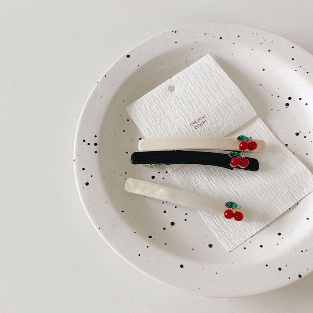 MXGOODS Kẹp Tóc Hình Trái Cherry Đơn Giản Phong Cách Vintage Cho Nữ