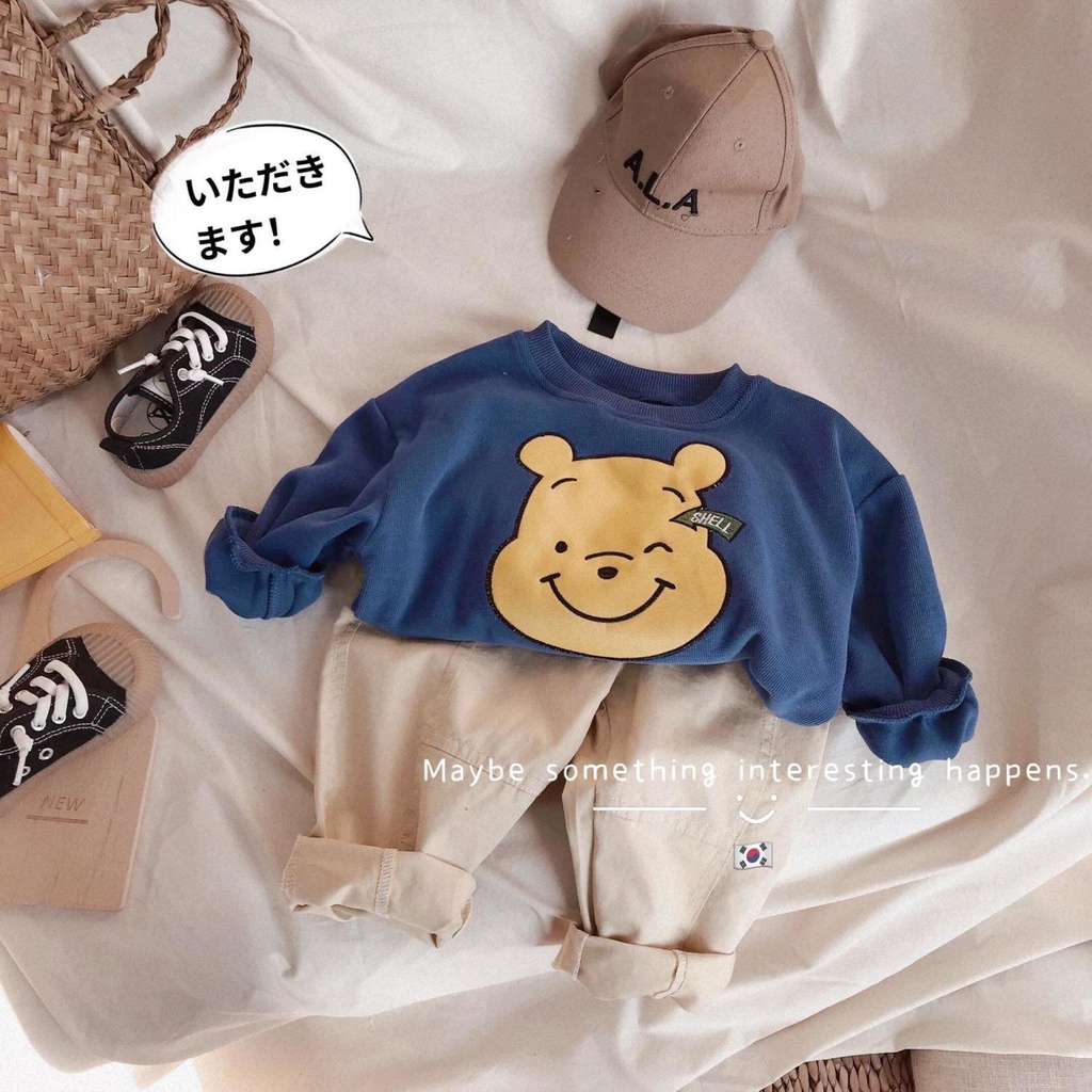 Áo Sweater Cotton Cổ Tròn Màu Kẹo Ngọt In Họa Tiết Hoạt Hình Phong Cách Hàn Quốc Thời Trang Mùa Thu 2022 Cho Bé
