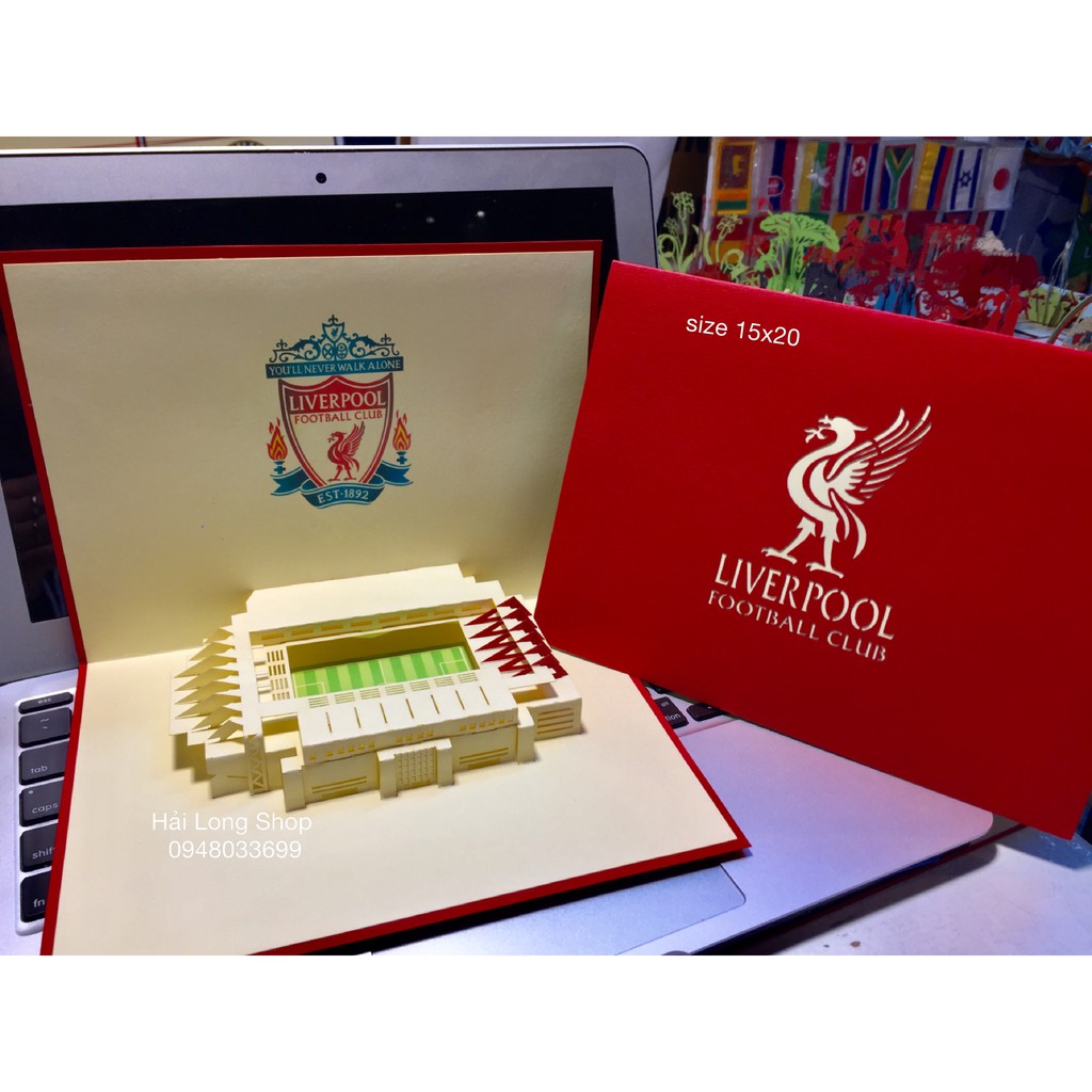 LiverPool  Stadium- Sân Bóng  - Thiệp 3D ( mở 90 độ ) | BigBuy360 - bigbuy360.vn