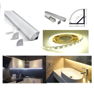 Máng nhôm V1616 có led chiếu sáng