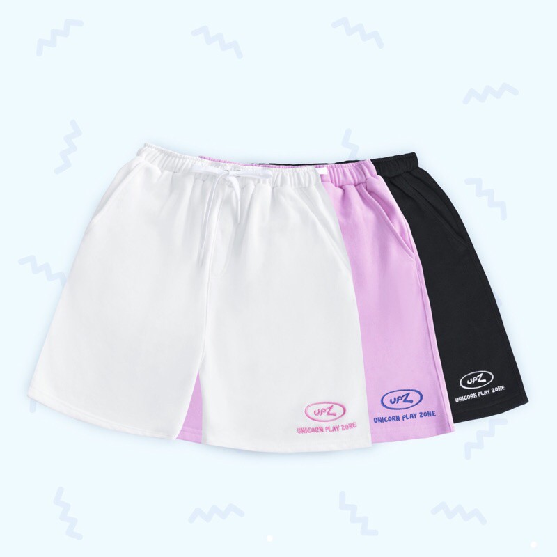 UPZ Quần Shorts Thun Thêu Logo (3 Màu)