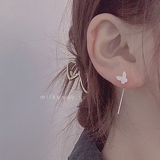 Khuyên tai bạc 925 bướm nhỏ xíu