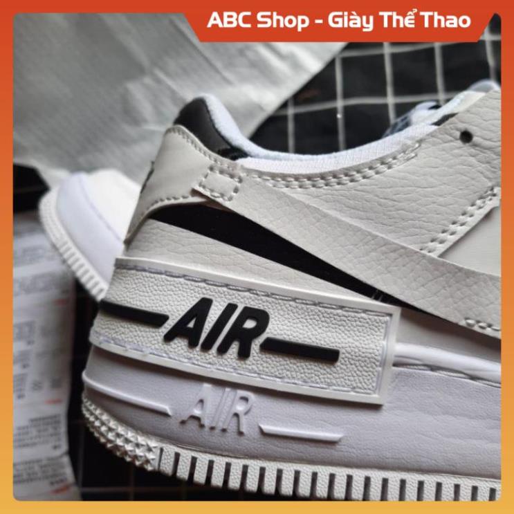 Giày AF1 shadow trắng viền đen mới cao cấp, Giầy Sneaker thể thao Air force hot trend
