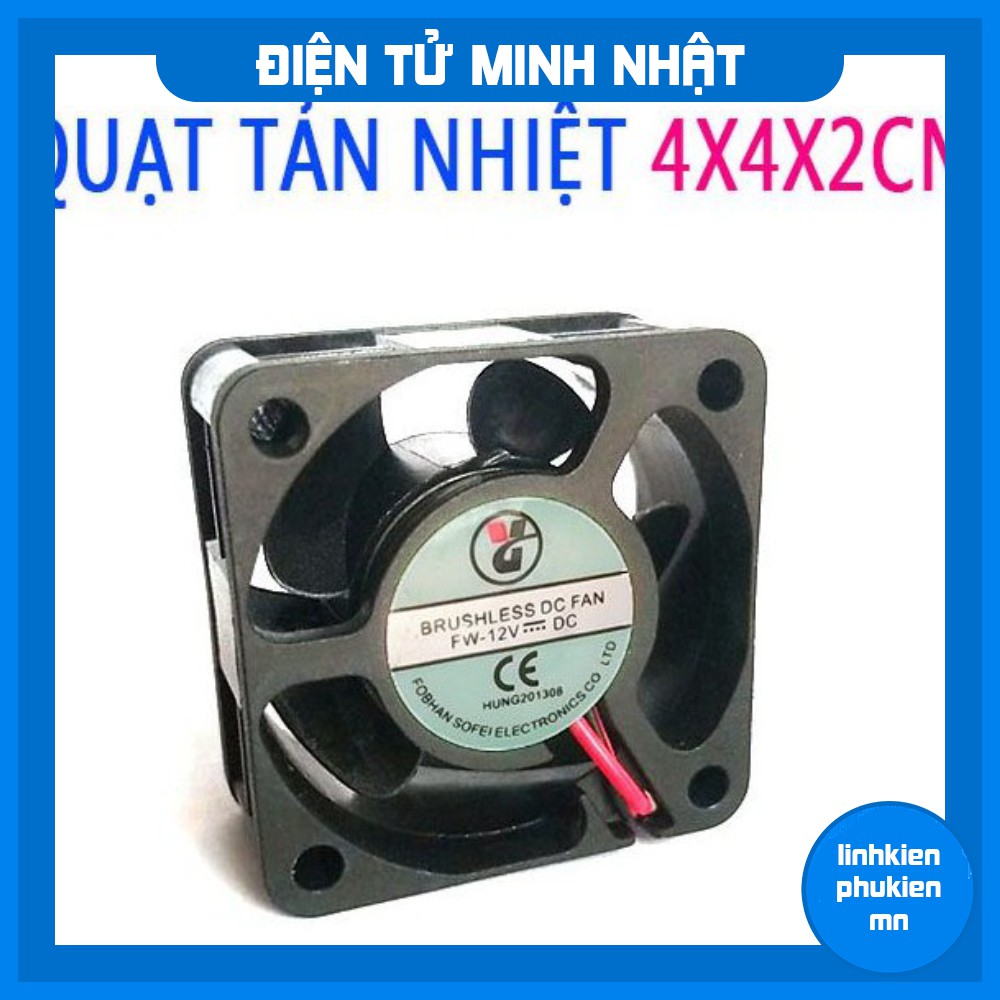 Quạt tản nhiệt 12V 4x4CM, Quạt tản nhiệt