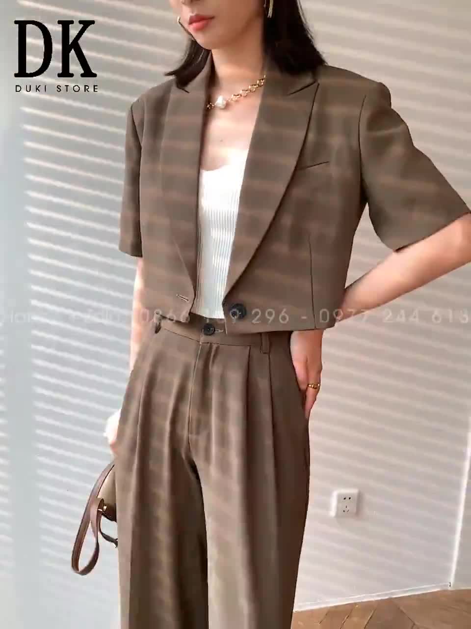 [SALE SỐC] Áo khoác blazer, áo vest blazer nữ dáng lửng cực xinh BLU0014 - DUKI STORE | BigBuy360 - bigbuy360.vn