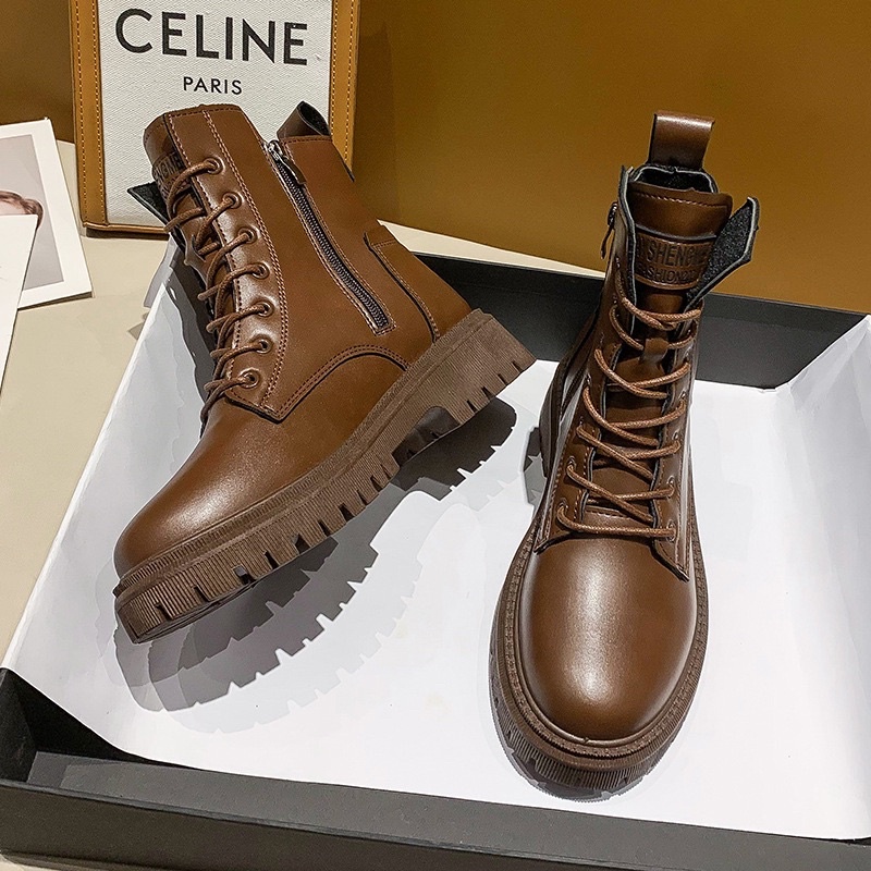Giày bốt nữ cao cổ , boot cao cổ da cao cấp đế cao 5cm tôn dáng cực chất và sang J238